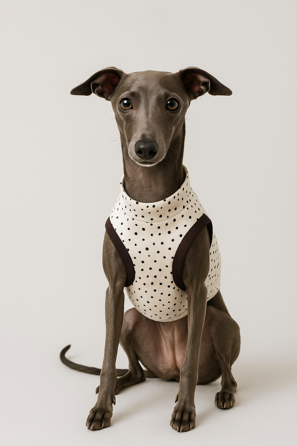 Weisses Shirt mit schwarzen Pünktchen