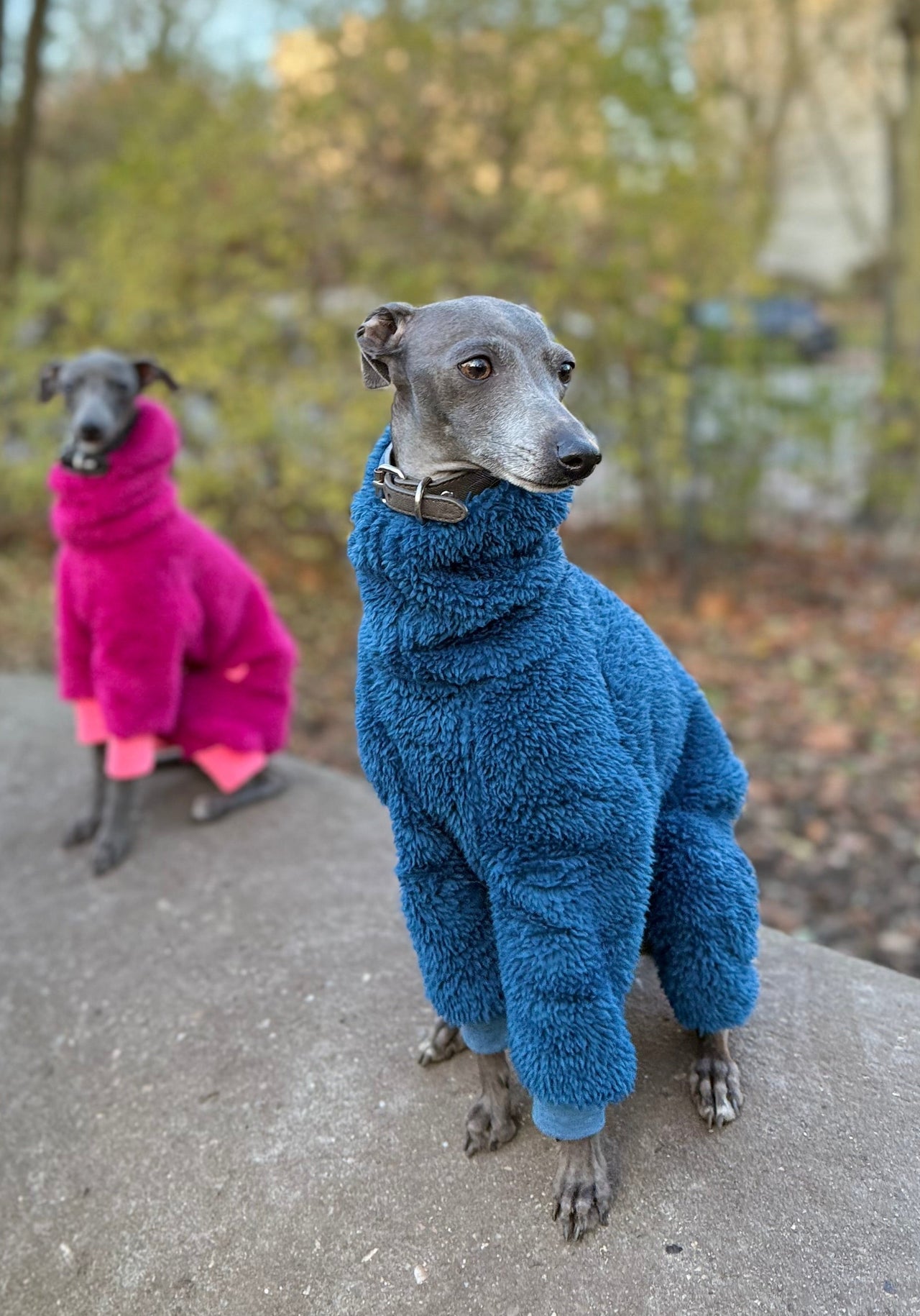 Urban Fleece Anzug blau – handgefertigt & maßgeschneidert