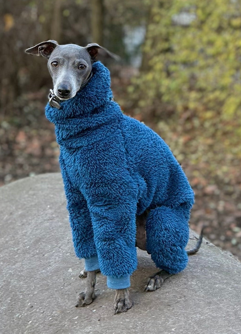 Urban Fleece Anzug blau – handgefertigt & maßgeschneidert